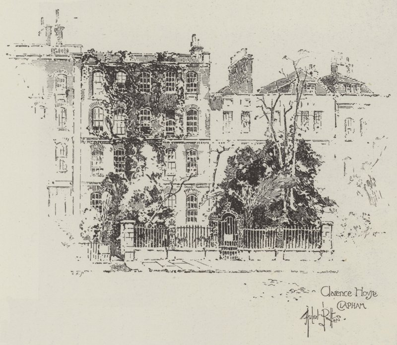Clarence House v Claphamu od Herbert Railton