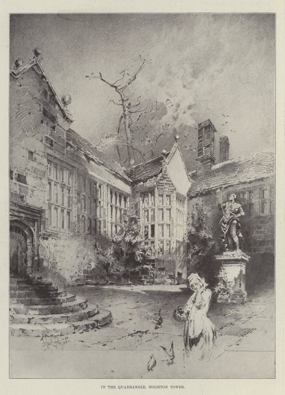 Ve čtyřúhelníku, Hoghton Tower od Herbert Railton