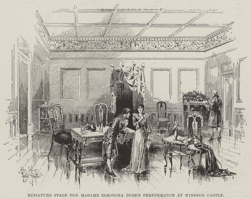 Miniaturní scéna pro představení Madame Eleonory Duse na hradě Windsor od Herbert Railton
