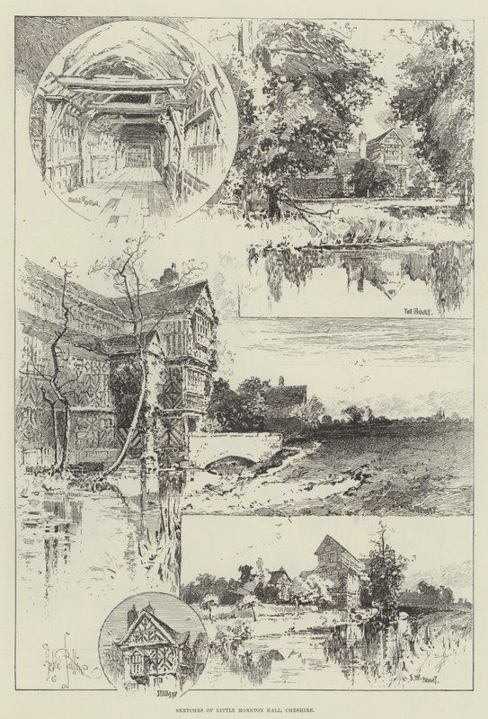 Náčrtky Little Moreton Hall, Cheshire od Herbert Railton