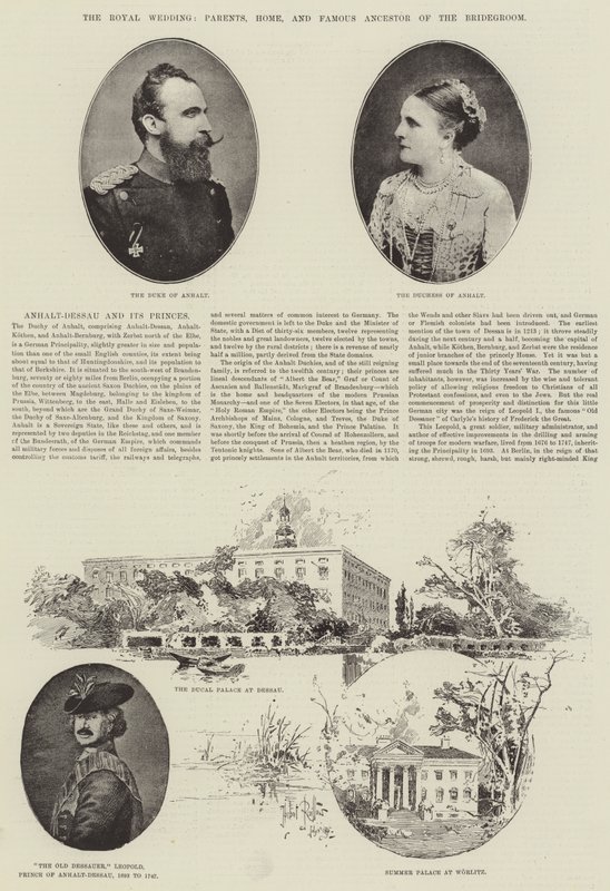 Královská svatba, rodiče, domov a slavný předek ženicha od Herbert Railton