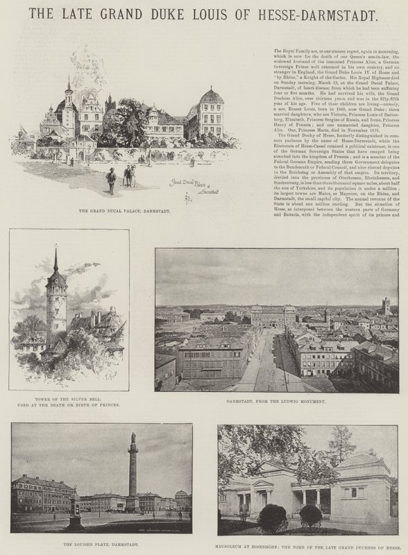 Zesnulý velkovévoda Ludvík Hesensko-Darmstadtský od Herbert Railton