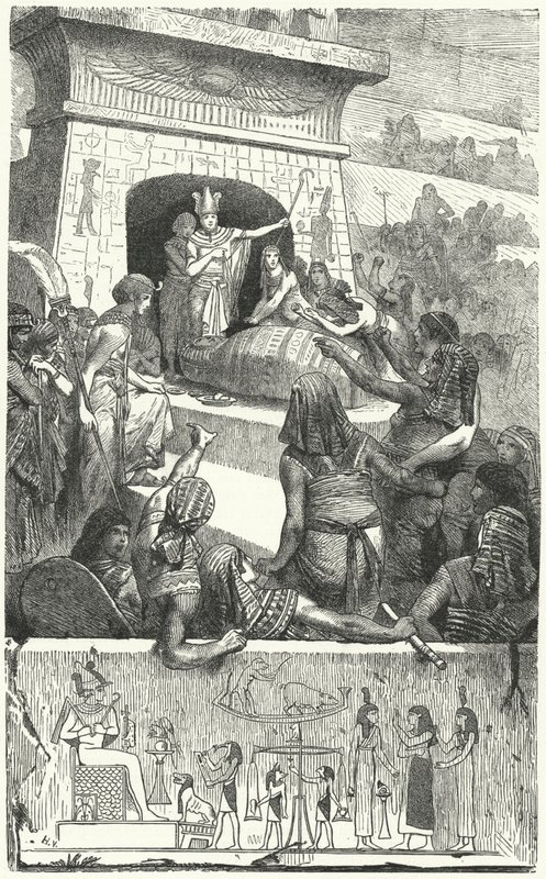 Pohřeb starověkého egyptského faraona od Hermann Vogel
