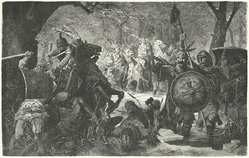 Křížová výprava Otakar II z Čech proti pohanským starým Prusům, 1255 od Hermann Vogel