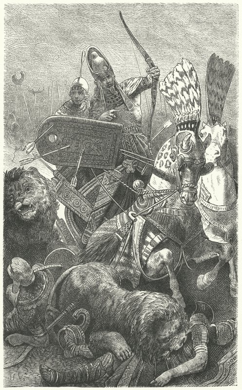 Ramesse Veliký v bitvě u Kadeše, 1274 př.nl od Hermann Vogel