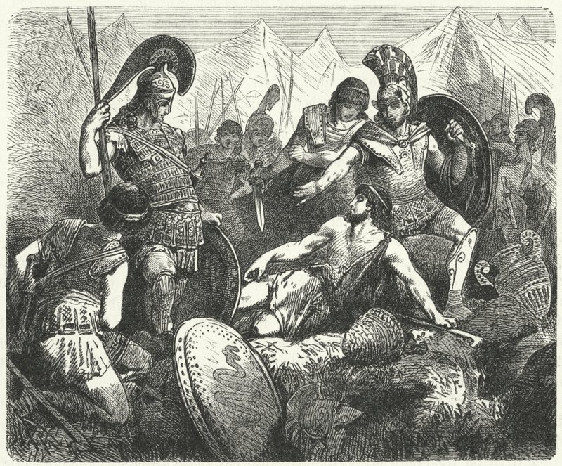 Obětní smrt Codra, krále Athén od Hermann Vogel
