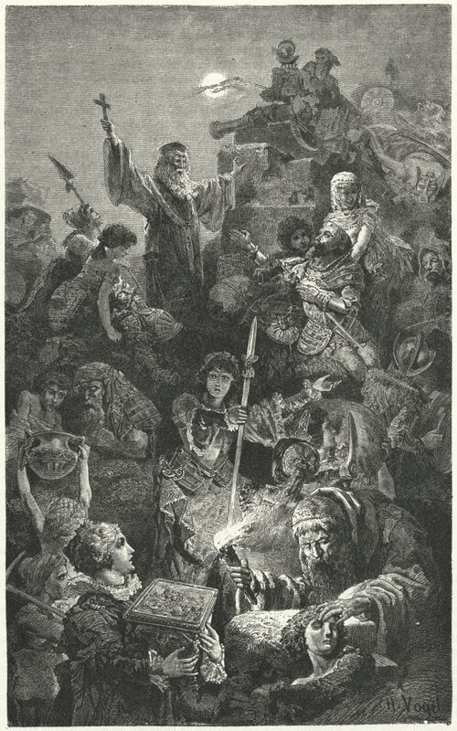 Obléhání benátského města Nikósie Osmany, 1570 od Hermann Vogel