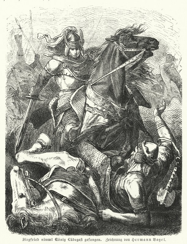 Siegfried zajal krále Ludegasta od Hermann Vogel