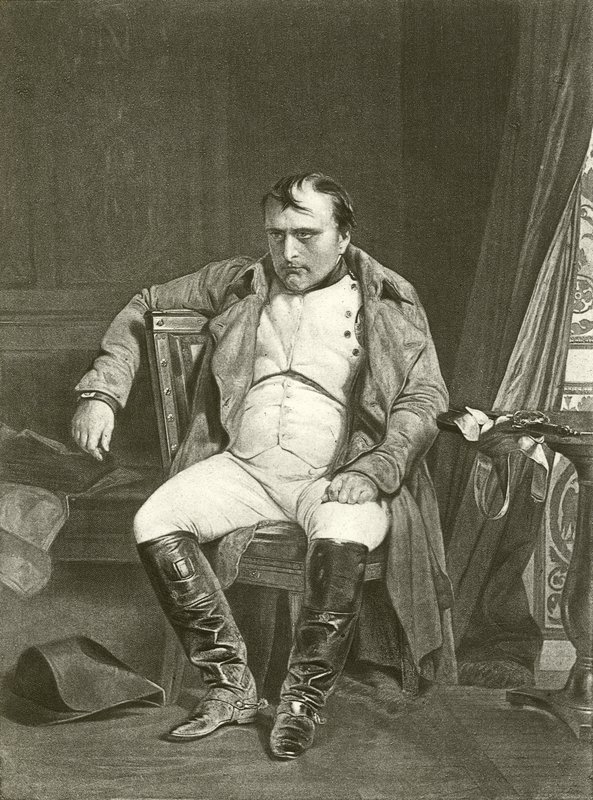 Abdikace, Napoleon ve Fontainbleau (hlubotisk) od Hippolyte Delaroche