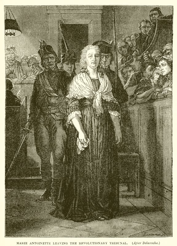 Marie Antoinetta opouští revoluční tribunál od Hippolyte Delaroche