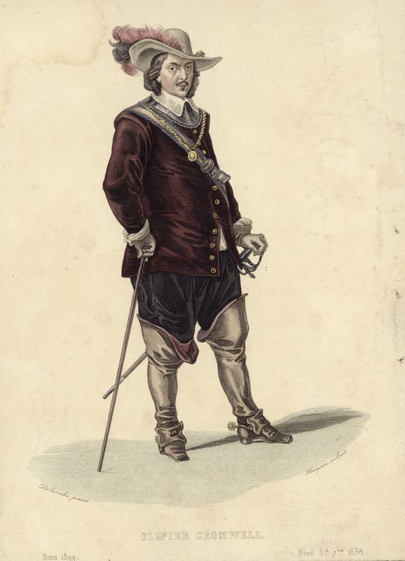 Portrét Olivera Cromwella od Hippolyte Delaroche