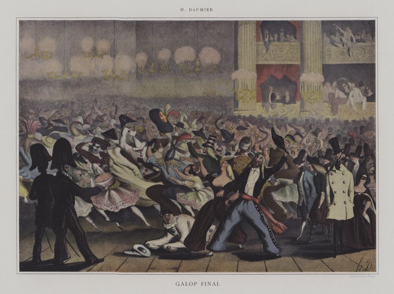 Galop Final (barevné lito) od Honore (after) Daumier