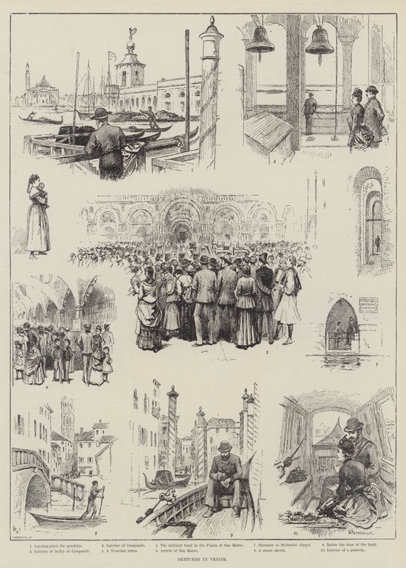 Skici v Benátkách od Horace Petherick