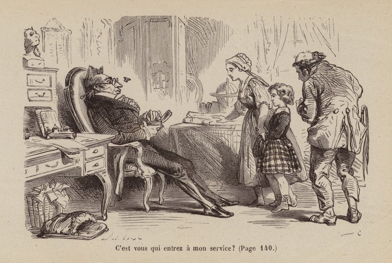 Ilustrace k filmu Un Bon Petit Diable (rytina) od Horace (after) Castelli