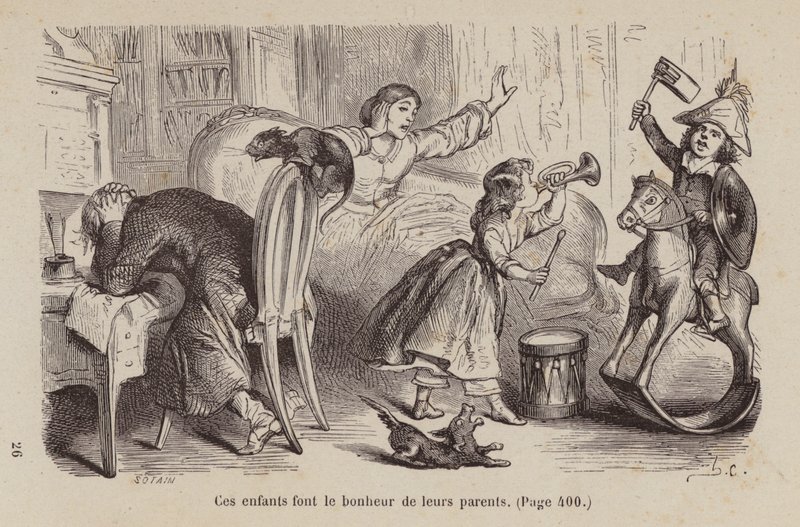 Ilustrace k filmu Un Bon Petit Diable (rytina) od Horace (after) Castelli