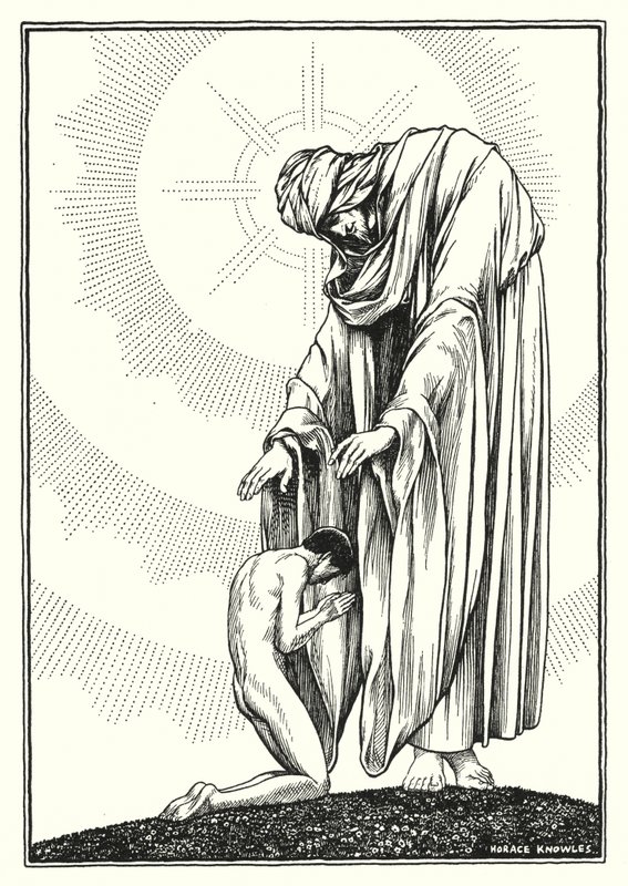 Ilustrace ke Kázání na hoře (rytina) od Horace J. Knowles