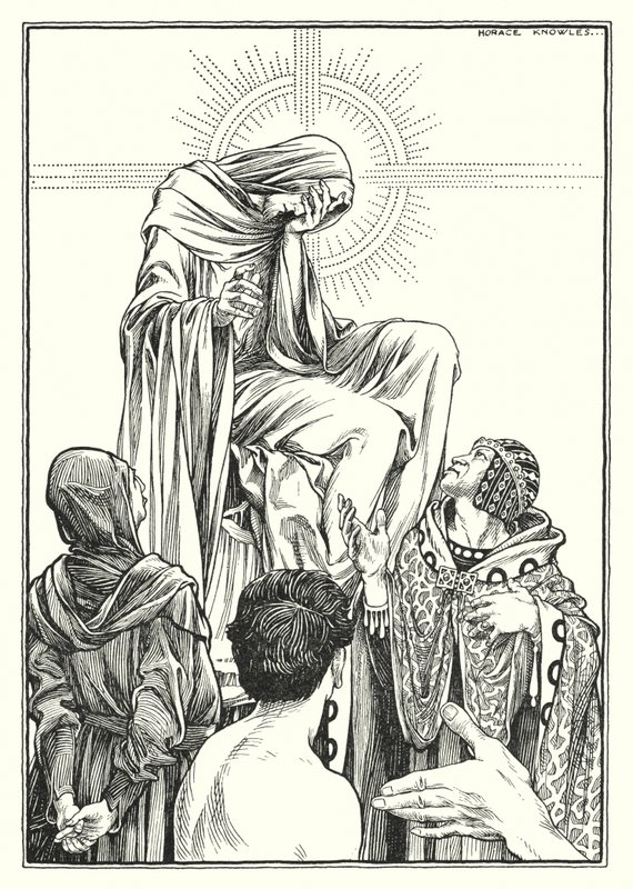 Ilustrace ke Kázání na hoře (rytina) od Horace J. Knowles