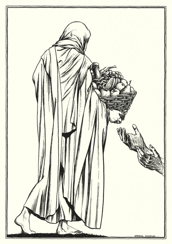 Ilustrace ke Kázání na hoře (rytina) od Horace J. Knowles