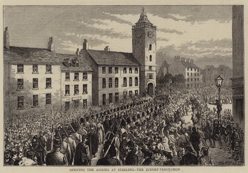 Zahájení poroty ve Stirlingu, průvod soudců od Horatio Gordon Robley