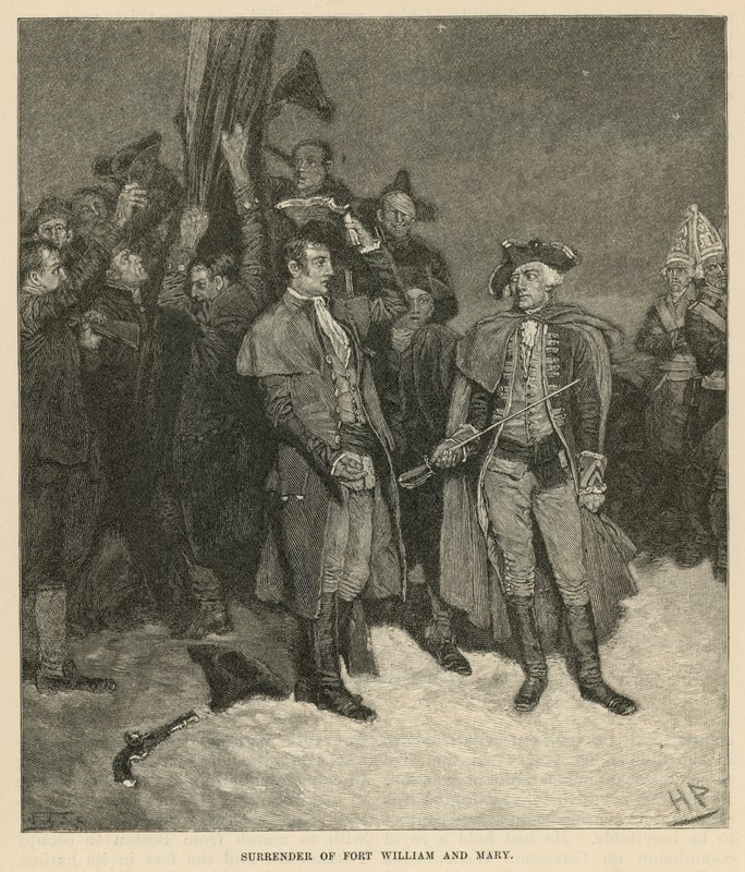 Vzdání se Fort William a Mary od Howard Pyle