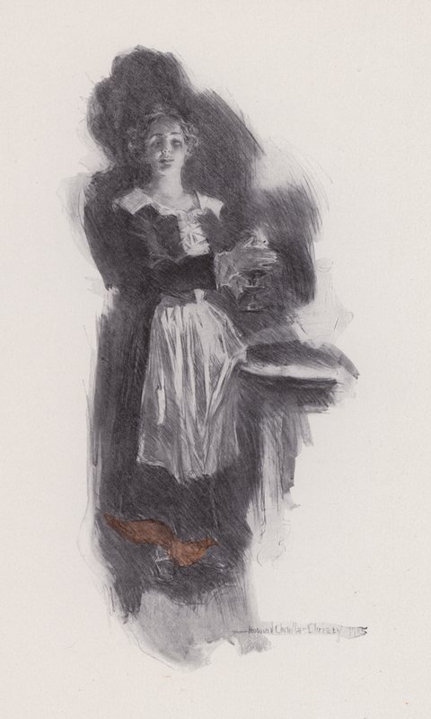 Ilustrace k Evangeline, A Tale of Arcadie, Henry Wadsworth Longfellow (litho) od Howard Chandler (after) Christy