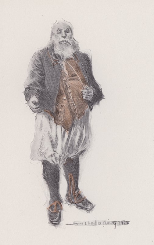 Ilustrace k Evangeline, A Tale of Arcadie, Henry Wadsworth Longfellow (litho) od Howard Chandler (after) Christy