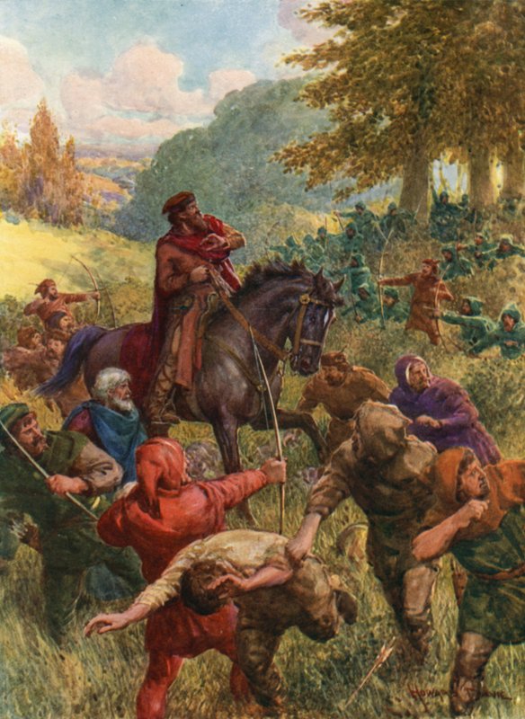 „Záchrana sira Richarda z Lea“ (barva lito) od Howard Davie