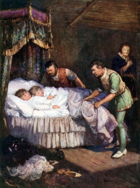 Vražda princů ve věži (barva litho) od Howard Davie