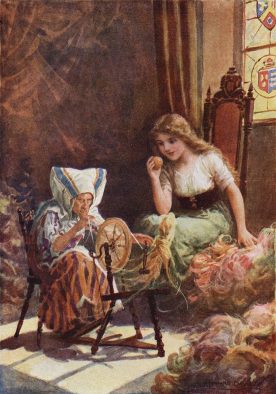 "Tisíce přaden nejměkčího hedvábí" z "Little Good-for-Nothing" (barva litho) od Howard Davie