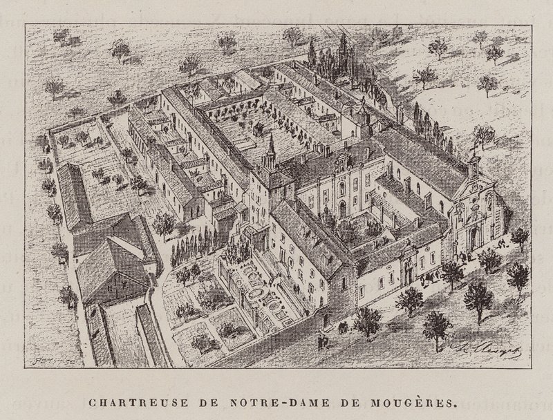 Chartreuse De Notre-Dame De Mougeres (rytina) od Hubert Clerget