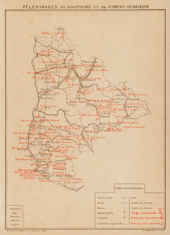Pelerinages Du Dauphine Et Du Comtat-Venaissin (barevná litografie) od Hubert Clerget