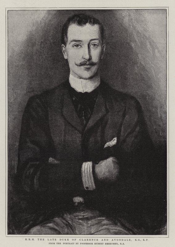 H R H zesnulý vévoda z Clarence a Avondale, KG, KP od Hubert von Herkomer