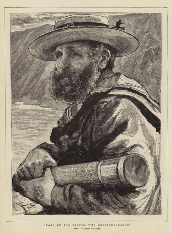 Hlavy lidu, pobřežní hlídka od Hubert von Herkomer
