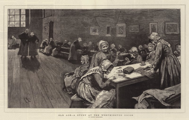 Stáří, studium na Westminsterské unii od Hubert von Herkomer