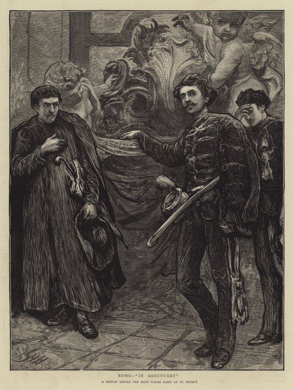 Řím, ve svatyni od Hubert von Herkomer