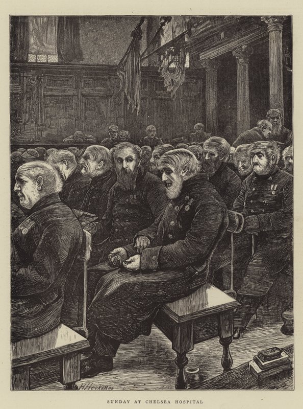 Neděle v nemocnici Chelsea od Hubert von Herkomer