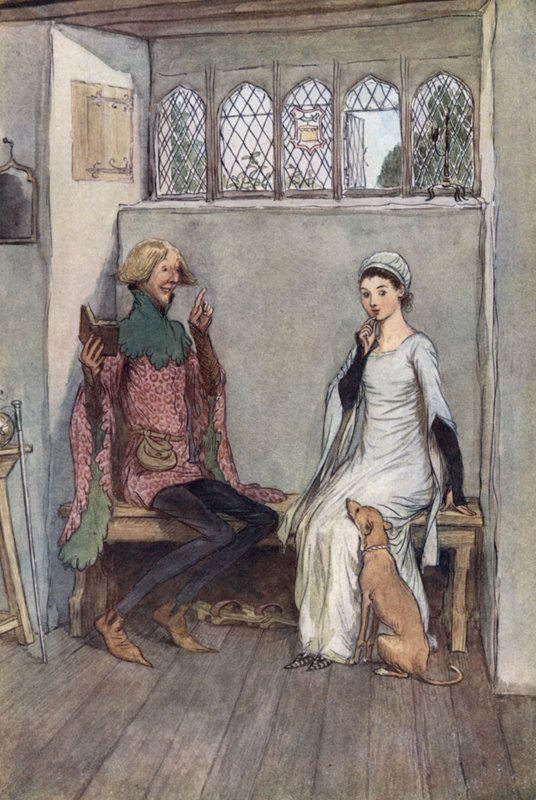 Ilustrace pro Veselé paničky z Windsoru od Hugh Thomson