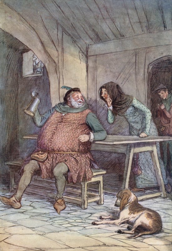 Ilustrace pro Veselé paničky z Windsoru od Hugh Thomson
