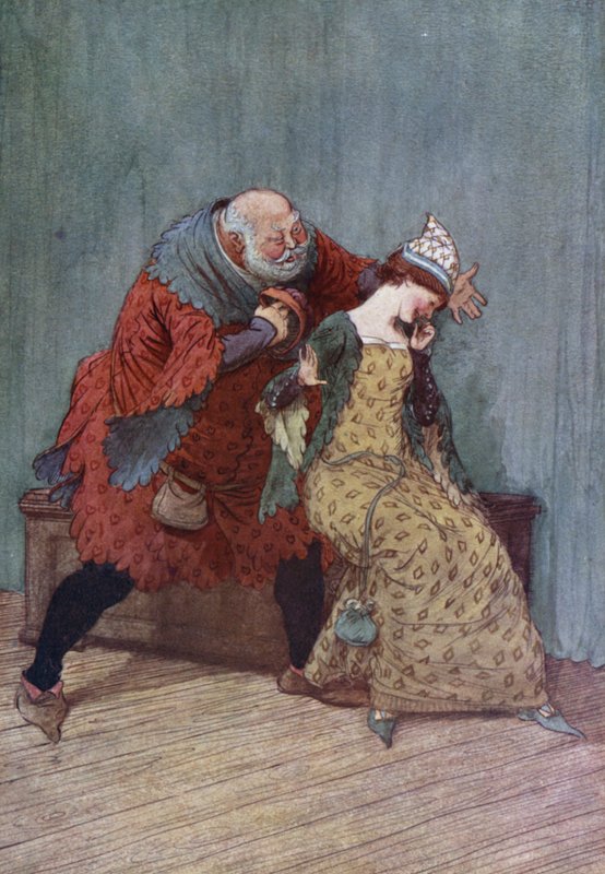 Ilustrace pro Veselé paničky z Windsoru od Hugh Thomson