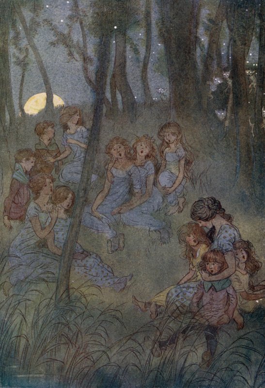Ilustrace pro Veselé paničky z Windsoru od Hugh Thomson