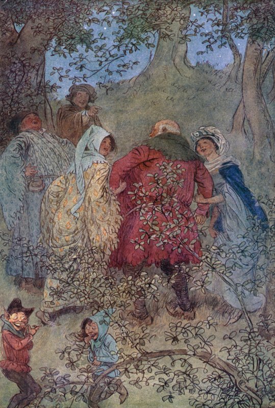 Ilustrace pro Veselé paničky z Windsoru od Hugh Thomson