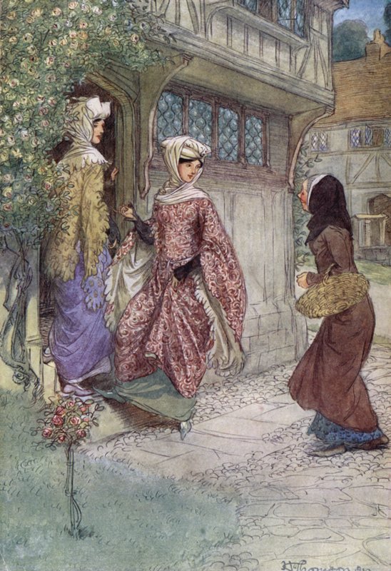 Ilustrace pro Veselé paničky z Windsoru od Hugh Thomson