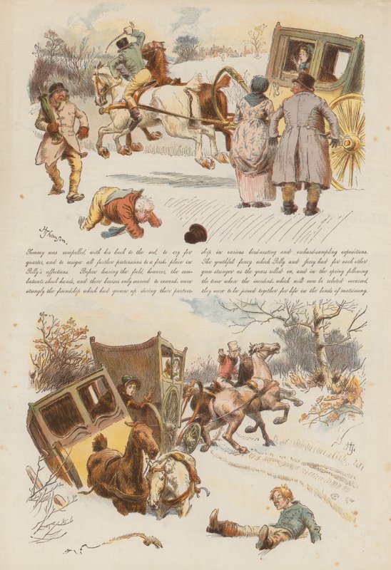 Lásky a žárlivosti dvou veselých pošťáků (chromolitho) od Hugh Thomson