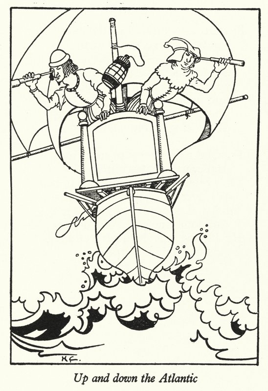 Nahoru a dolů po Atlantiku (litho) od Hugh Chesterman