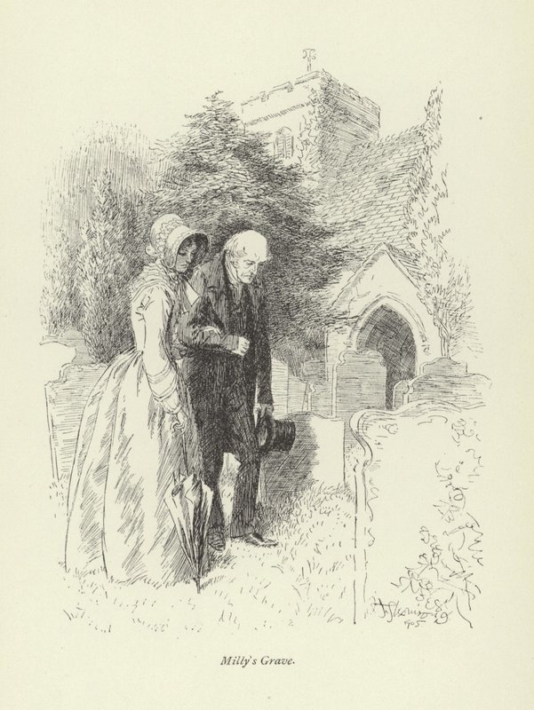 Ilustrace pro Amose Bartona od George Eliota od Hugh Thomson