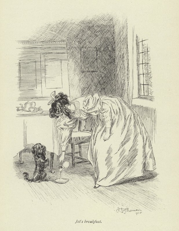 Ilustrace pro Amose Bartona od George Eliota od Hugh Thomson
