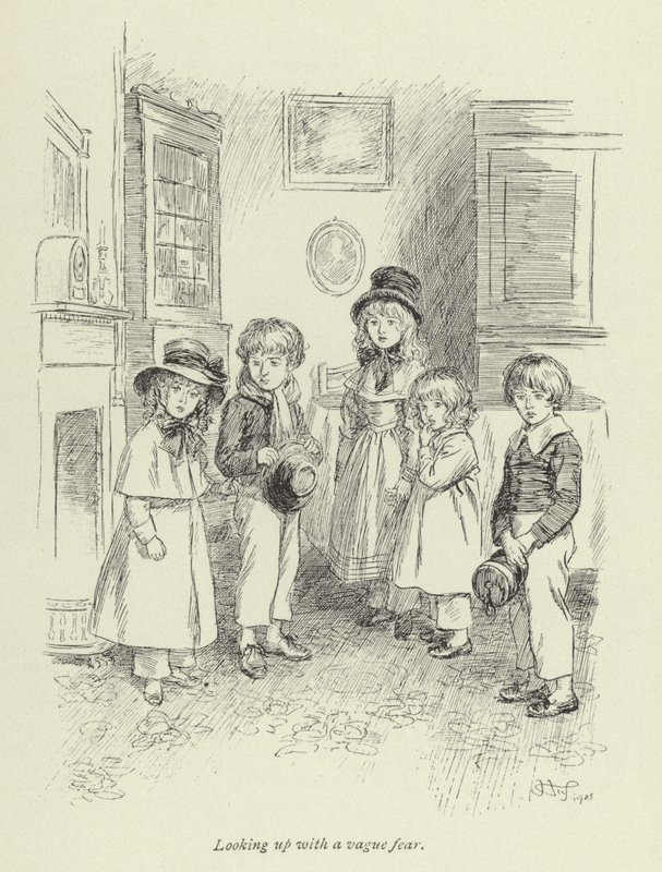 Ilustrace pro Amose Bartona od George Eliota od Hugh Thomson