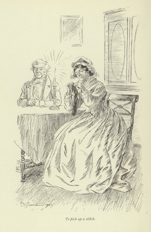 Ilustrace pro Amose Bartona od George Eliota od Hugh Thomson