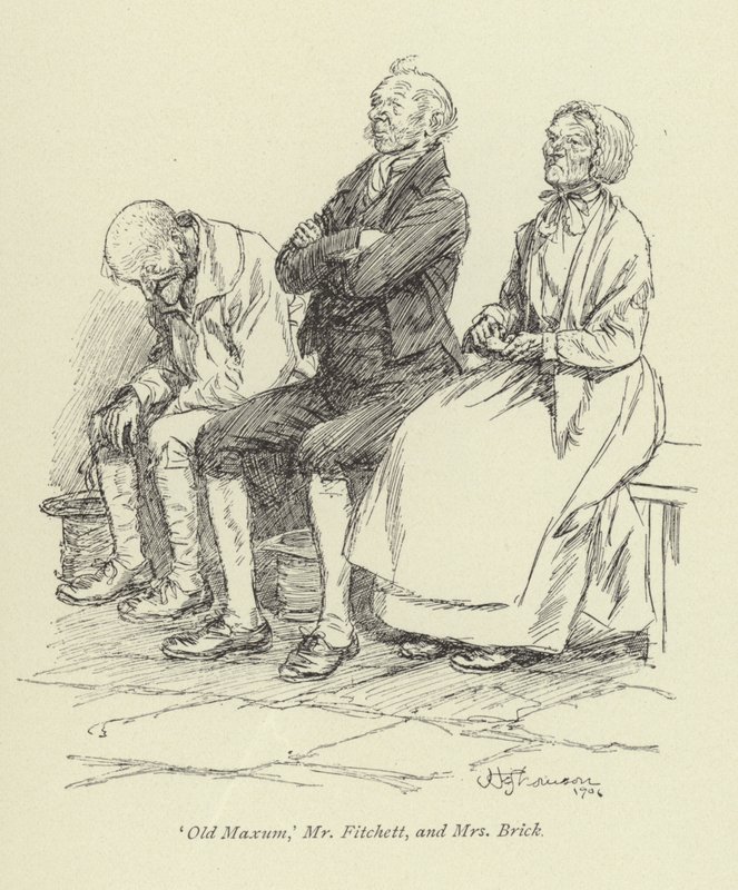 Ilustrace pro Amose Bartona od George Eliota od Hugh Thomson