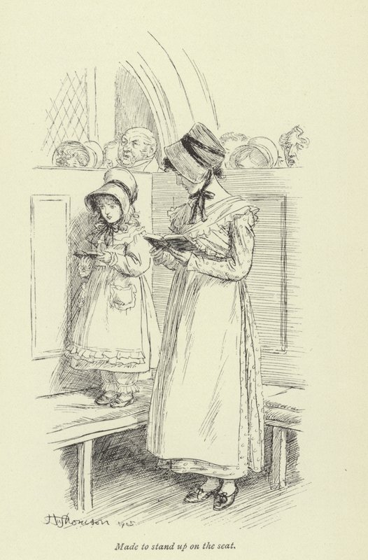 Ilustrace pro Amose Bartona od George Eliota od Hugh Thomson